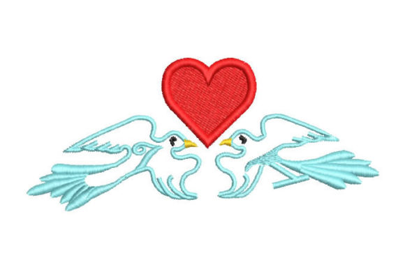 Doves with a Heart: A Designer's Take on Romantic Embroidery