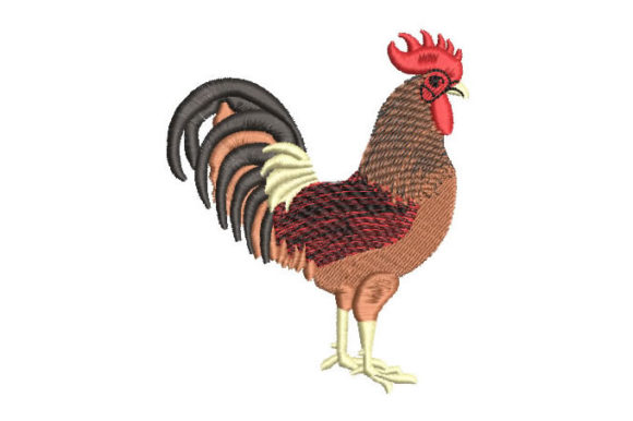 Fighting Cock Embroidery: A Bold Choice for Handmade Gifts