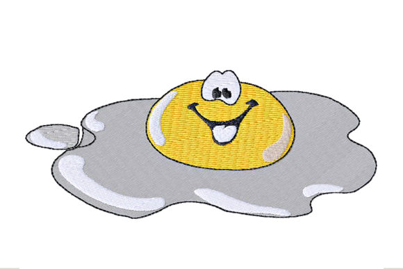 Funny Egg: A Whimsical Embroidery Design for Kitchen Crafts