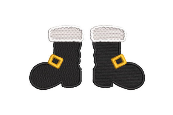 Santa Claus Black Boots: A Festive Embroidery Review