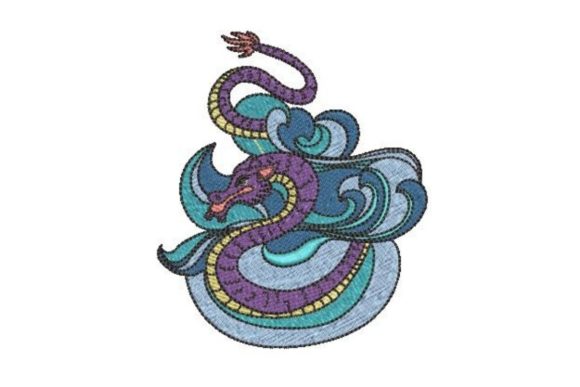 Sea Serpent: A Whimsical Embroidery Design for Handmade Gifts