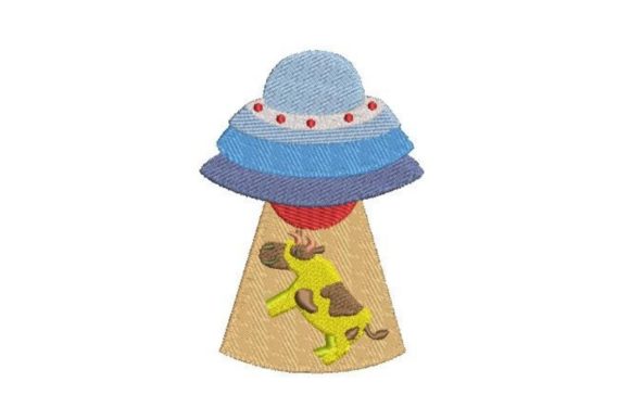 UFO Cow Abduction: A Playful Machine Embroidery Design Review