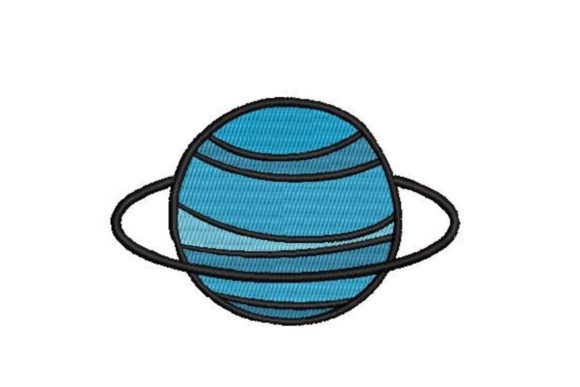 Uranus: A Celestial Machine Embroidery Design for Gifts
